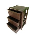 Gaveteiro Rattan 3 Gavetas G Organizador Multiuso 38x45x70cm Ratan Plástico
