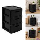 Gaveteiro rattan grande 3 gavetas organizador chao mesa armario multiuso cabelereira casa cozinha banheiro quarto preto