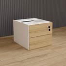 Gaveteiro Suspenso 33cm X 40cm 2 Gavetas com Chave para Mesa Escrivaninha de Escritório Corporate