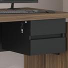 Gaveteiro Suspenso Para Mesa de Escritório 2 Gavetas Com Chave Ryemo A02 Preto - Lyam Decor