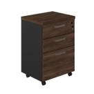 Gaveteiro Volante 03 Gav - 0,67x0,46x0,40m - WORKSTART - MARSALA/PRETO - 51012