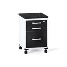 Gaveteiro Volante 03 Gavetas P25 Pandin 63 CM Preto e Cinza