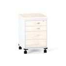Gaveteiro Volante 04 Gavetas P25 Pandin 63 CM Casablanca e Cinza