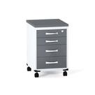 Gaveteiro Volante 04 Gavetas P25 Pandin 63 CM Grafito e Cinza