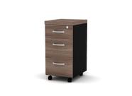 Gaveteiro Volante Com 03 Gavetas PE 40 Pandin Walnut e Preto