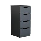 Gaveteiro Workspace 4 Gavetas Preto Gaveteiro Workspace 4 Gavetas Preto