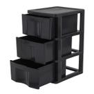 Gavetereiro Organizador Simples Classic Preto Com Três Gavetas GV14P São Bernardo