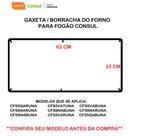 Gaxeta/borracha Do Forno Fogão Consul Cfs5 62 X 33 Cm Gaxeta/borracha Do Forno Fogão Consul Cfs5 62 X 33 Cm