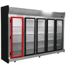 Gaxeta Expositor de 5 Portas Para Polofrio 2157 Preta 50x150
