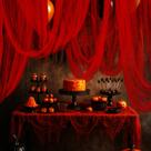 Gaze assustadora Garland RunNico Halloween Blood Red 500x215 cm