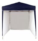 Gazebo 2x2 PC Azul + 4 Paredes Ráfia Branca