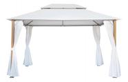Gazebo Aluminio Com Cortinas Reno Branco 2,8x3x4m Importado