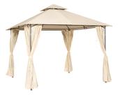 Gazebo Em Aço Com Cortinas Em Poliéster 3x3m - Tenda Ventura Bege