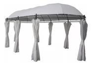 Gazebo Oval Branco Importado Com Cortinas 270x300x600 Cm Gazebo Oval Branco Importado Com Cortinas 270x300x600 Cm