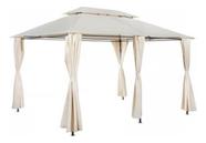 Gazebo Retangular Importado Com Cortinas 270x300x400 Cm