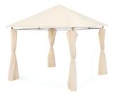 Gazebo Taupe De Aco 300x300 Cm Para Jardim E Quintal Miami Bege Taupe
