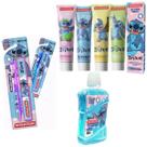 Gel 50g + escova escolar + enxaguante - stitch - dentalclean