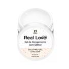Gel Alongamento de Unha Milk 21 C/Glitter Real Love 15g