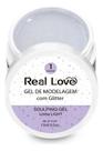 Gel Com Glitter Para Alongamento De Unhas 15ml - Real Love Transparente