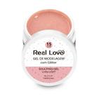 Gel construtor com glitter real love 15 nude 15 ml Gel construtor com glitter real love 15 nude 15 ml