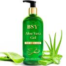 Gel de Aloe Vera BSY 300ml não pegajoso para rosto, cabelo e pele