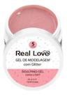 Gel De Alongamento Com Glitter 05 Nude Real Love 15g