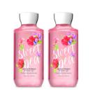 Gel de banho Bath & Body Works Sweet Pea 300ml, conjunto de dois