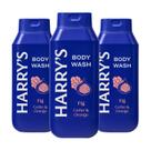 Gel de banho masculino Harry's Men Fig 540 ml, pacote com 3 unidades, gel de banho sensível