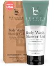 Gel de banho, sabonete líquido Beauty by Earth Peppermint, óleo de melaleuca