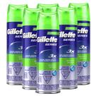 Gel de barbear Gillette Series 3X Sensitive 207 ml (pacote com 6)