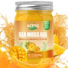 Gel de musgo marinho ACEYO, manga irlandesa, sabor abacaxi, 350 ml, 12 onças