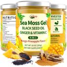 Gel de musgo marinho ACEYO Wildcrafted Irish com óleo de semente preta 300 ml