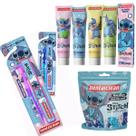 Gel dental 50g + escova escolar + flosser stitch dentalclean