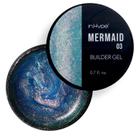 Gel Hard Builder para sobreposições, extensões e fortalecimento de unhas IN.HYPE In.Hype Mermaid Chameleon with Sparkling Shimmer 3