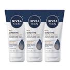 Gel hidratante Nivea Men para rosto e barba sensíveis 50mL x 3 Gel hidratante Nivea Men para rosto e barba sensíveis 50mL x 3