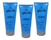 Gel modelador Got2B Chillin Light Hold, pacote de 3 x 170 ml