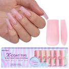 Gel Nail Tips Btartbox XCOATTIPS Long Square Pink 150 unidades