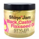 Gel para cabelo AmPro Shine-n-Jam Óleo de rícino e linhaça 480 ml