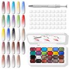 Gel para unhas Karroy 24 cores com esponja para pintura, cura UV/LED Gel para unhas Karroy 24 cores com esponja para pintura, cura UV/LED