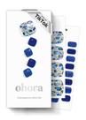 Gel Pedi Strips ohora semi-curado, 34 unidades com lixa de unhas e bastão