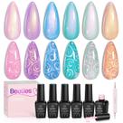 Gel Polish Beetles Pearl 6 Colors Shimmer Glitter 7,5 ml