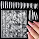 Gel X Nail Tips LoveOurHome Clear Oval Ammond 600 unidades