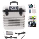 Geladeira 19 litros refrigerador portatil 19l aquece resfria frigobar casa carro barco 12v e 220v