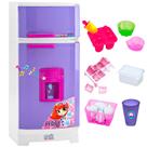 Geladeira De Brinquedo Magic Super Lilás Para Meninas Emite Sons E Luzes Dispenser De Água - Magic Toys