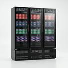 Geladeira Expositora de Bebidas 1015 Litros 3 Portas Full Black Preta Mondrian Polofrio