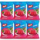 Gelatina Kit 6 Pacotes Apti Sabores Rende 504 Porções