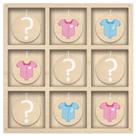 Gender Reveal: jogo de tabuleiro Tic Tac Toe Senfaro com decoração