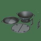 Gengis Khan Kit Completo de Ferro Fundido