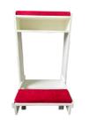 Genuflexório tecido suede vermelho