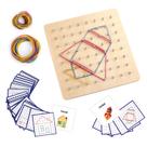 Geoboard Thoth Montessori Wooden com 36 cartões estampados para crianças